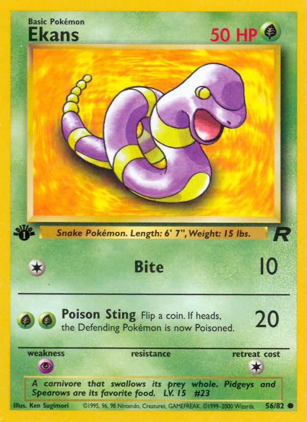 Pokemon | Ekans (56/82) [Team Rocket 1st Edition] | The Nerd Merchant