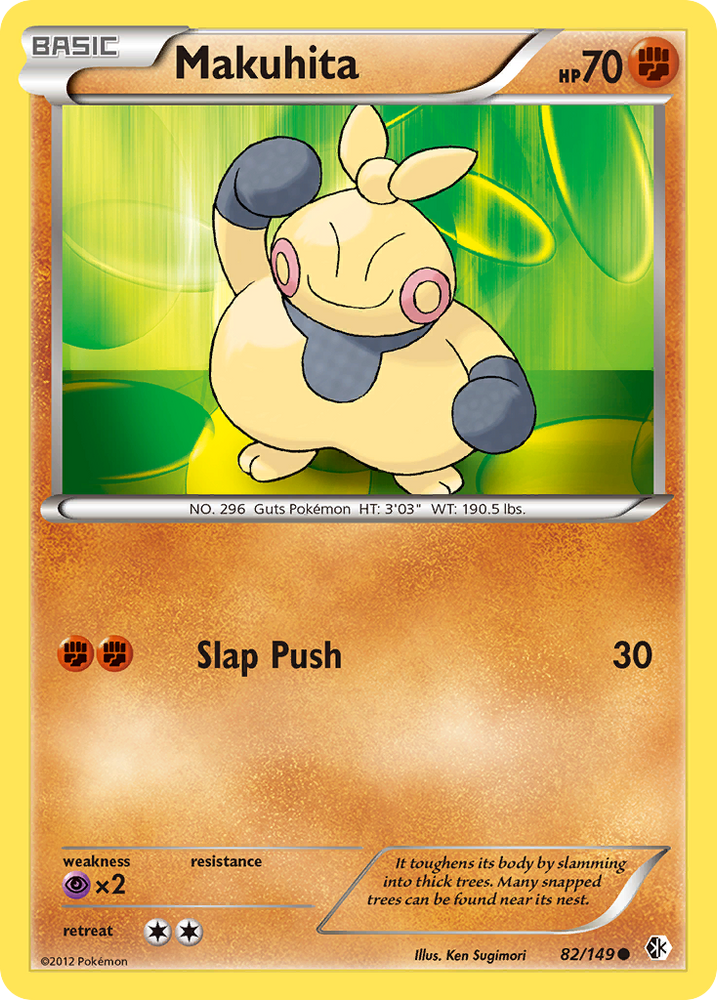 Pokemon | Makuhita (82/149) [Black & White: Boundaries Crossed] | The Nerd Merchant