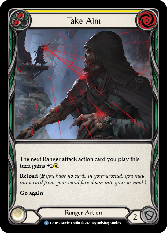 Flesh and Blood TCG | Take Aim (Yellow) [U-ARC055] (Arcane Rising Unlimited)  Unlimited Normal | The Nerd Merchant