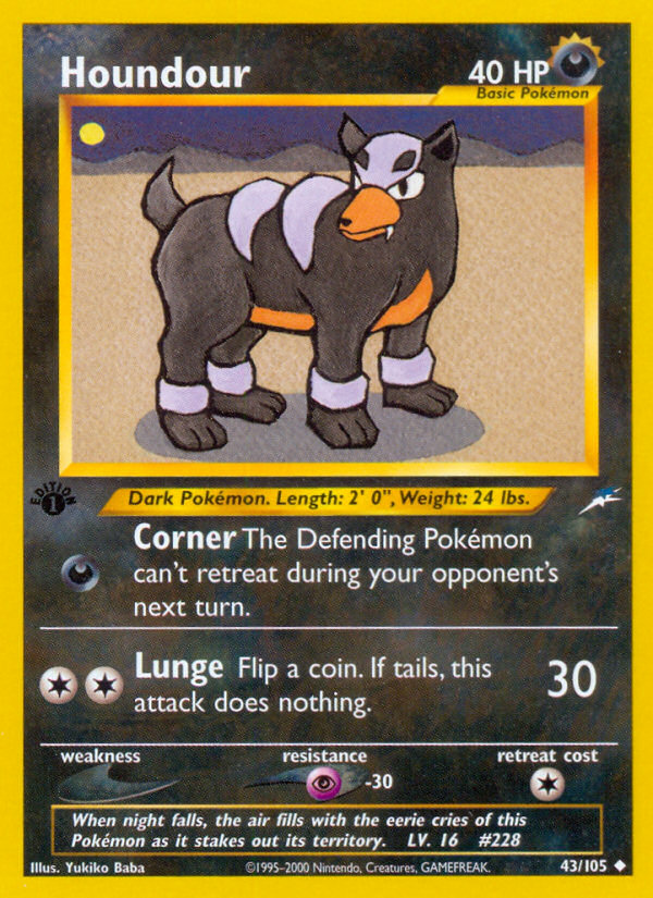 Pokemon | Houndour (43/105) [Neo Destiny 1st Edition] | The Nerd Merchant