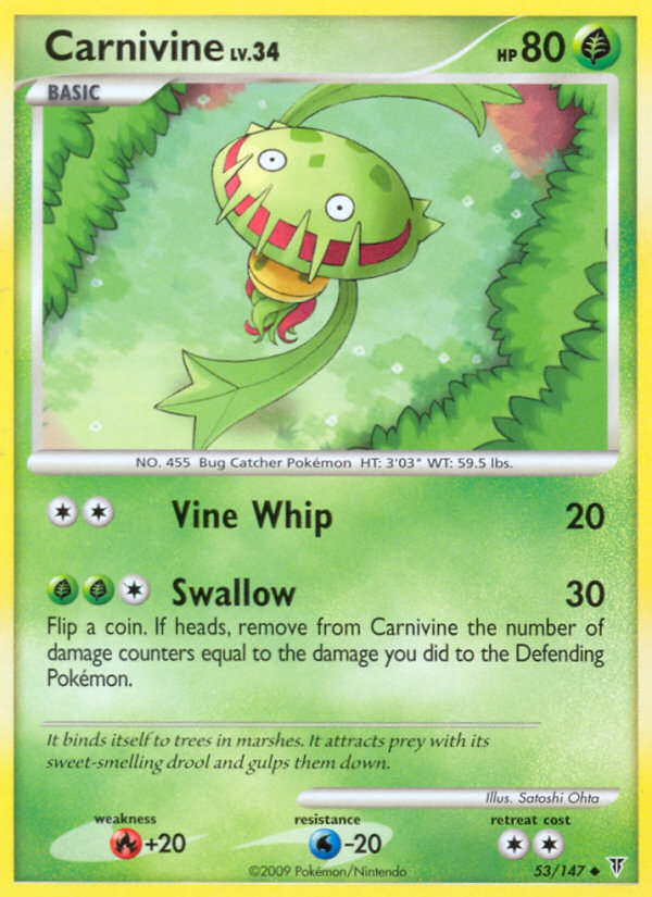 Pokemon | Carnivine (53/147) [Platinum: Supreme Victors] | The Nerd Merchant
