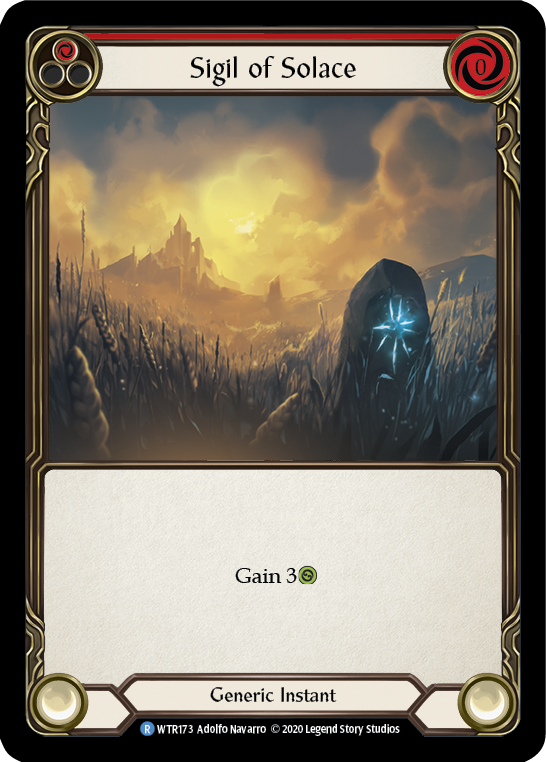 Flesh and Blood TCG | Sigil of Solace (Red) [U-WTR173] (Welcome to Rathe Unlimited)  Unlimited Rainbow Foil | The Nerd Merchant