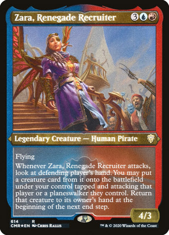 Magic | Zara, Renegade Recruiter (Etched) [Commander Legends] | The Nerd Merchant