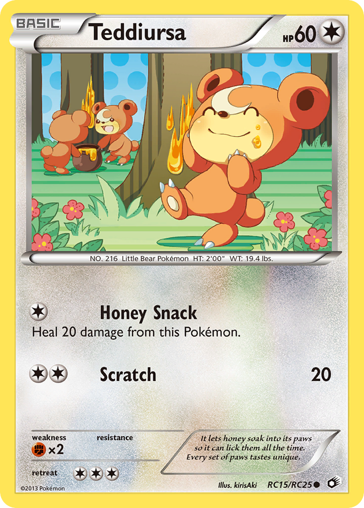 Pokemon | Teddiursa (RC15/RC25) [Black & White: Legendary Treasures] | The Nerd Merchant