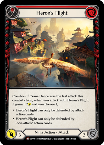 Flesh and Blood TCG | Heron's Flight [U-CRU056] (Crucible of War Unlimited)  Unlimited Normal | The Nerd Merchant