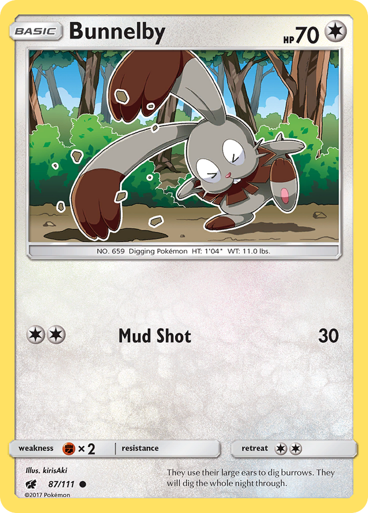 Pokemon | Bunnelby (87/111) [Sun & Moon: Crimson Invasion] | The Nerd Merchant