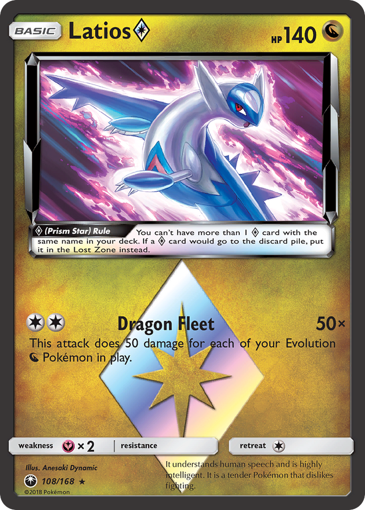Pokemon | Latios (108/168) (Prism Star) [Sun & Moon: Celestial Storm] | The Nerd Merchant