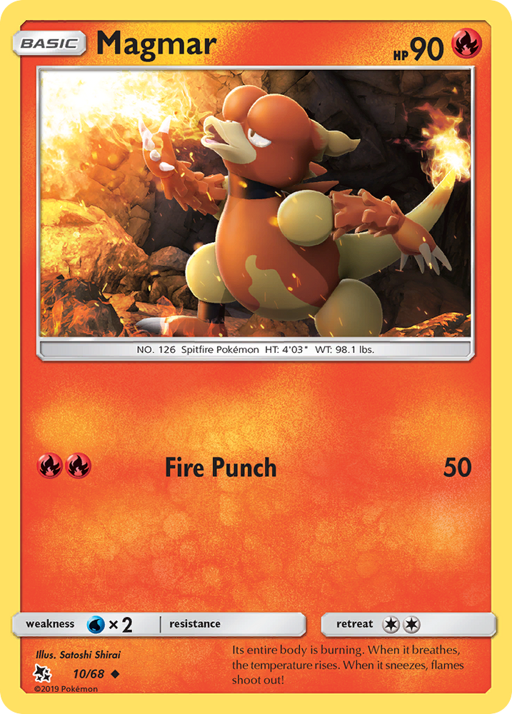 Pokemon | Magmar (10/68) [Sun & Moon: Hidden Fates] | The Nerd Merchant