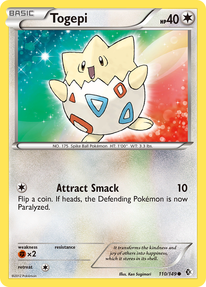 Pokemon | Togepi (110/149) [Black & White: Boundaries Crossed] | The Nerd Merchant
