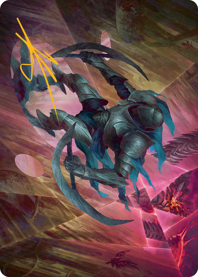 Magic | Xerex Strobe-Knight Art Card (Gold-Stamped Signature) [March of the Machine Art Series] | The Nerd Merchant