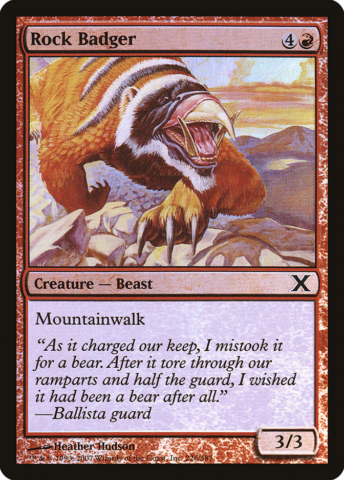 Magic | Rock Badger (Premium Foil) [Tenth Edition] | The Nerd Merchant