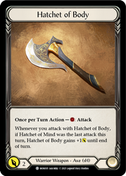 Flesh and Blood TCG | Hatchet of Body // Boltyn [MON105 // MON030] (Monarch)  1st Edition Normal | The Nerd Merchant