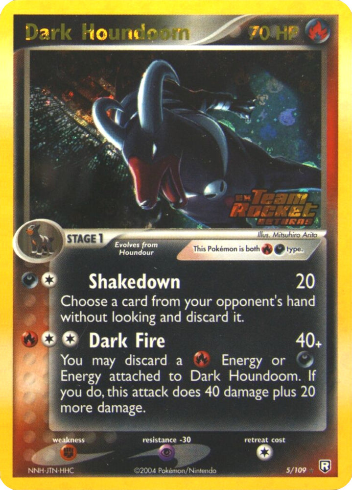 Pokemon | Dark Houndoom (5/109) (Stamped) [EX: Team Rocket Returns] | The Nerd Merchant