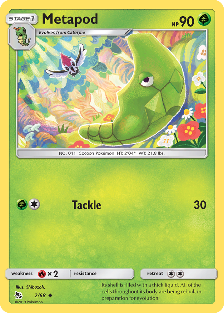 Pokemon | Metapod (2/68) [Sun & Moon: Hidden Fates] | The Nerd Merchant