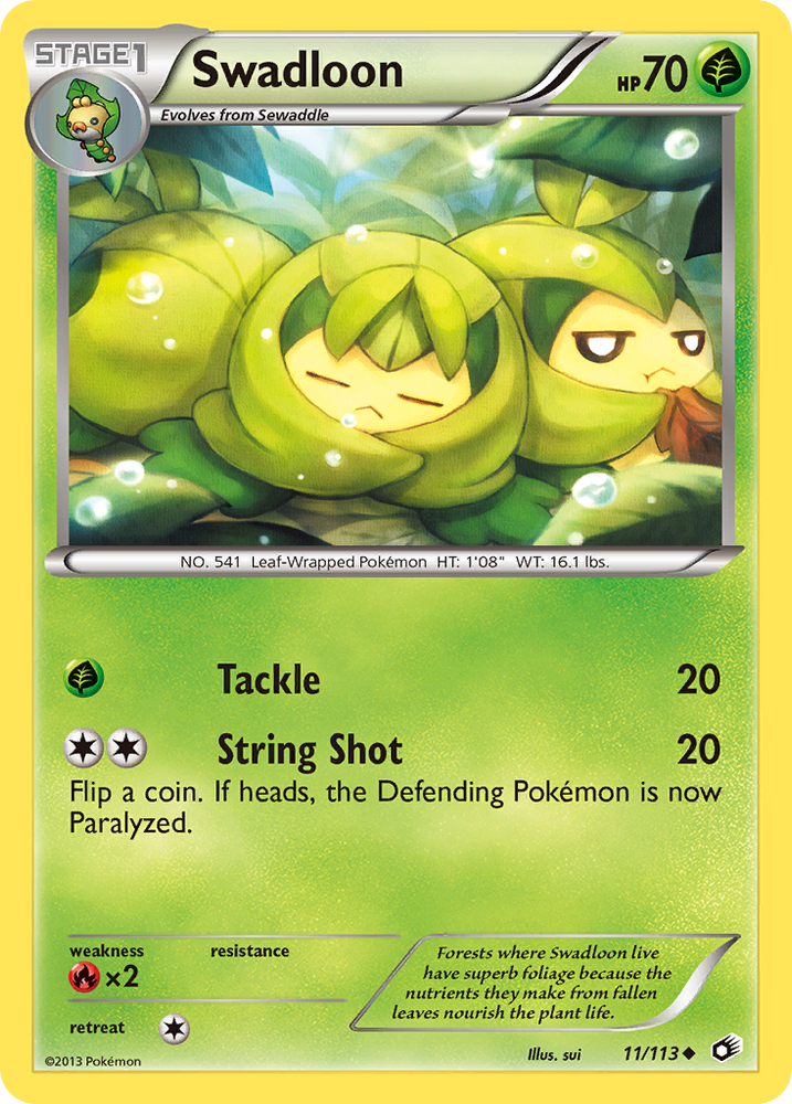 Pokemon | Swadloon (11/113) [Black & White: Legendary Treasures] | The Nerd Merchant