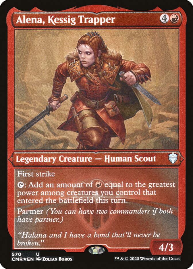 Magic | Alena, Kessig Trapper (Foil Etched) [Commander Legends] | The Nerd Merchant