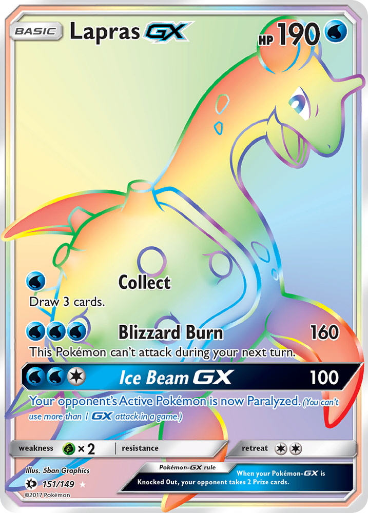 Pokemon | Lapras GX (151/149) [Sun & Moon: Base Set] | The Nerd Merchant