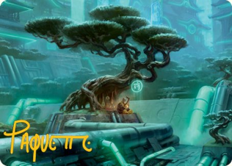 Magic | Forest Art Card (Gold-Stamped Signature) [Kamigawa: Neon Dynasty Art Series] | The Nerd Merchant