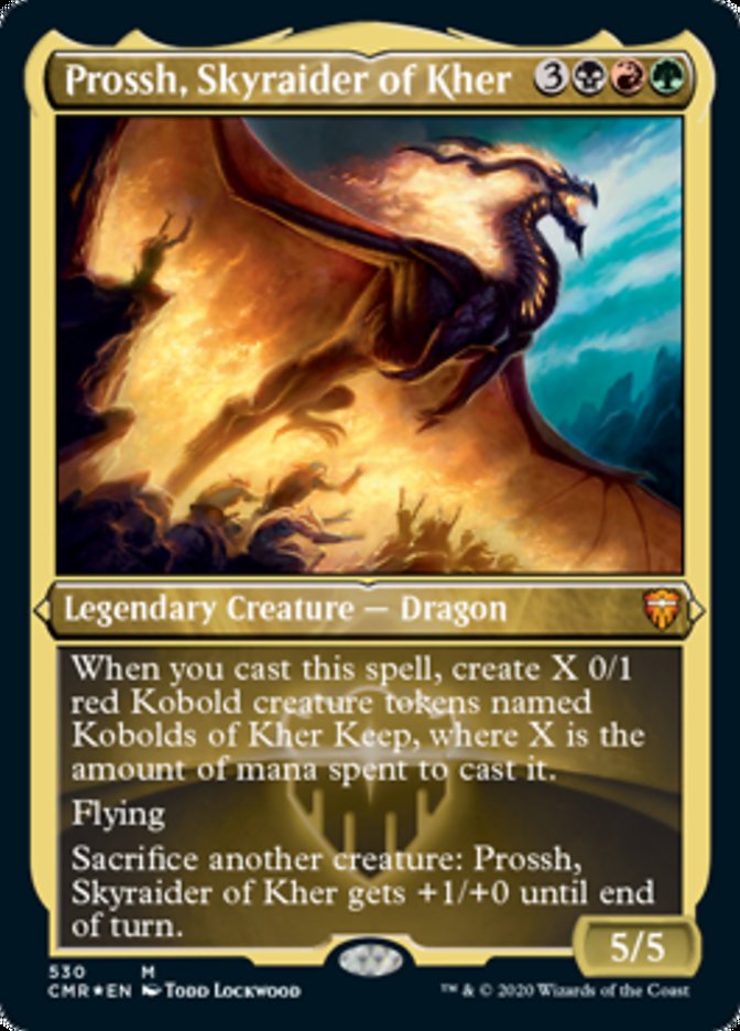 Magic | Prossh, Skyraider of Kher (Etched Foil) [Commander Legends] | The Nerd Merchant
