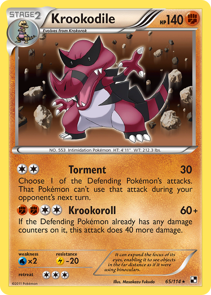 Pokemon | Krookodile (65/114) [Black & White: Base Set] | The Nerd Merchant