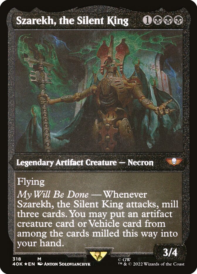 Magic | Szarekh, the Silent King (Display Commander) (Etched Foil) [Warhammer 40,000] | The Nerd Merchant