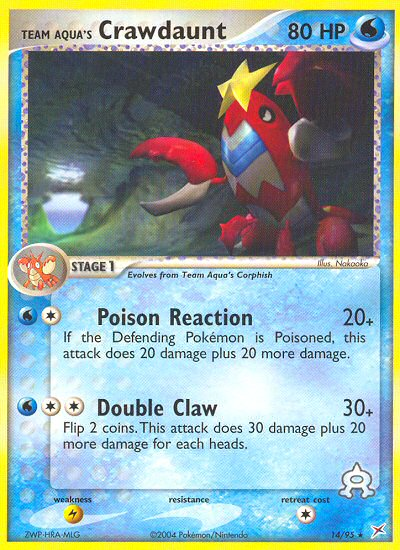 Pokemon | Team Aqua's Crawdaunt (14/95) [EX: Team Magma vs Team Aqua] | The Nerd Merchant