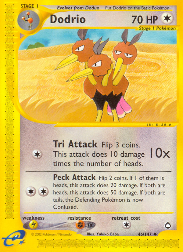 Pokemon | Dodrio (46/147) [Aquapolis] | The Nerd Merchant