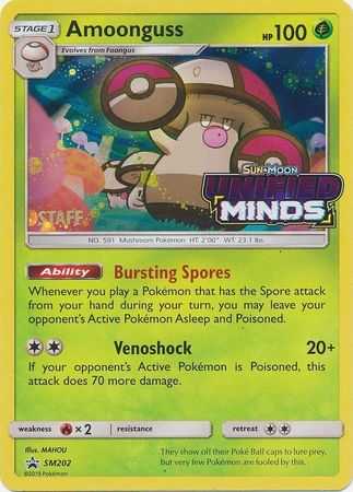 Pokemon | Amoonguss (SM202) (Staff Prerelease Promo) [Sun & Moon: Black Star Promos] | The Nerd Merchant