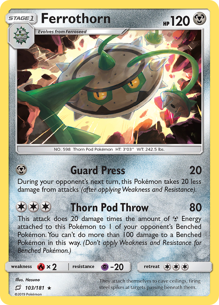 Pokemon | Ferrothorn (103/181) [Sun & Moon: Team Up] | The Nerd Merchant