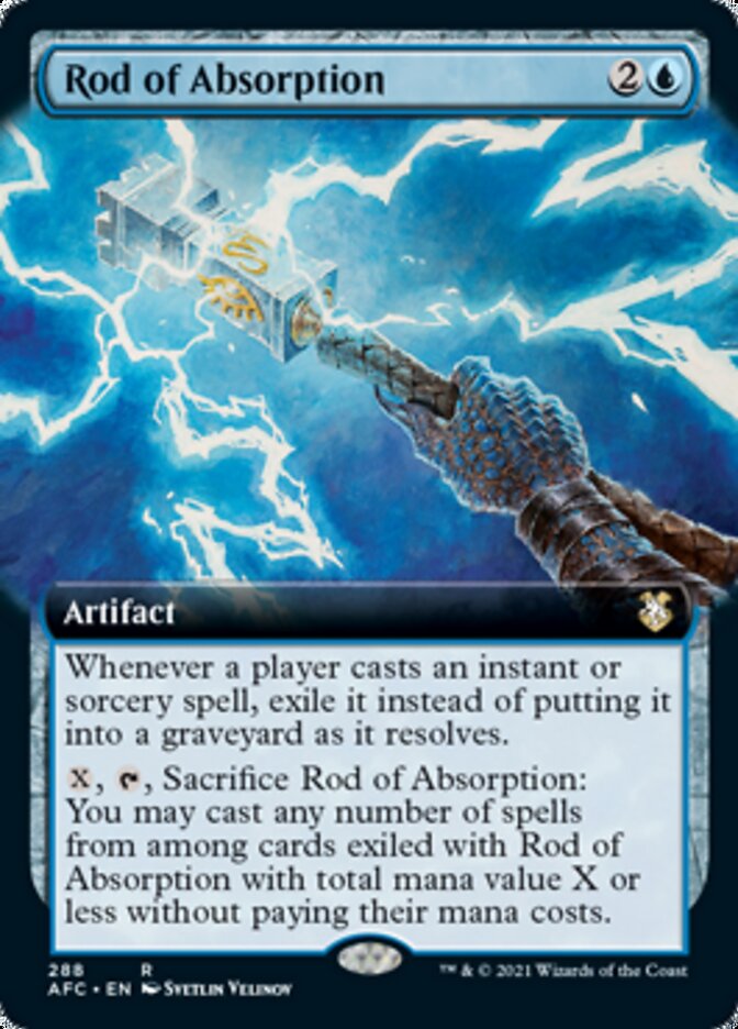 Magic | Rod of Absorption (Extended Art) [Dungeons & Dragons: Adventures in the Forgotten Realms Commander] | The Nerd Merchant
