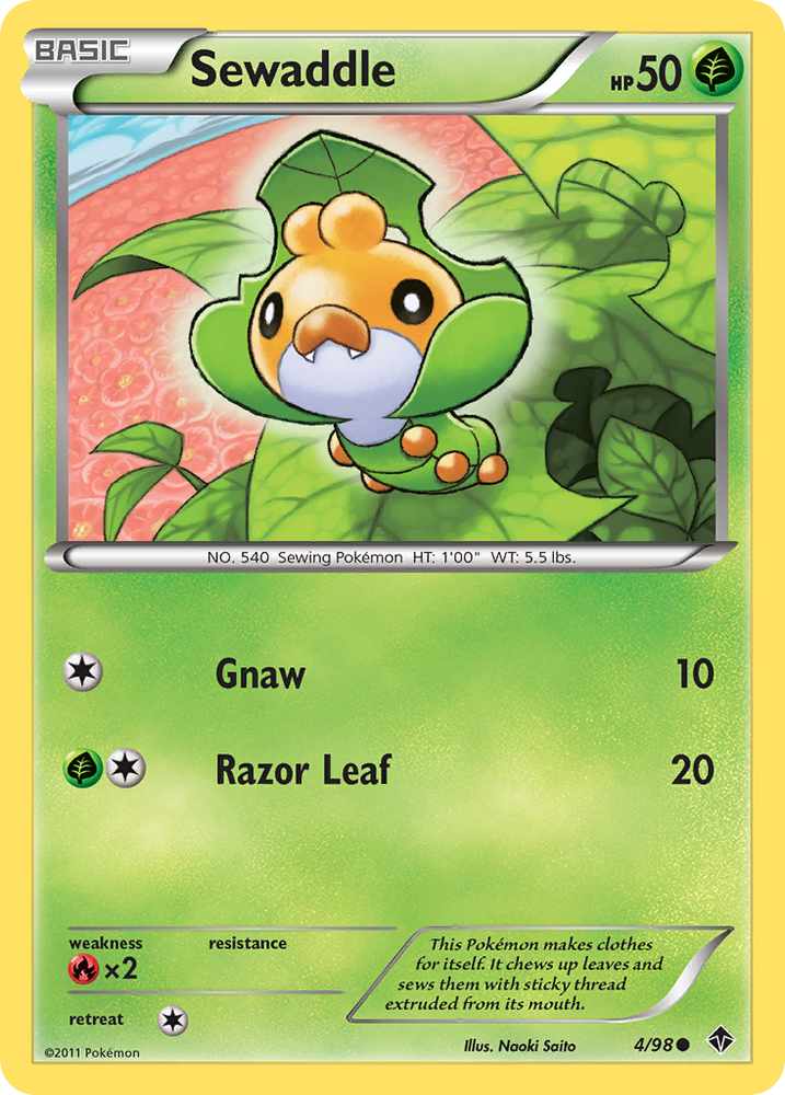 Pokemon | Sewaddle (4/98) [Black & White: Emerging Powers] | The Nerd Merchant
