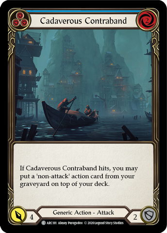 Flesh and Blood TCG | Cadaverous Contraband (Blue) [U-ARC181] (Arcane Rising Unlimited)  Unlimited Rainbow Foil | The Nerd Merchant