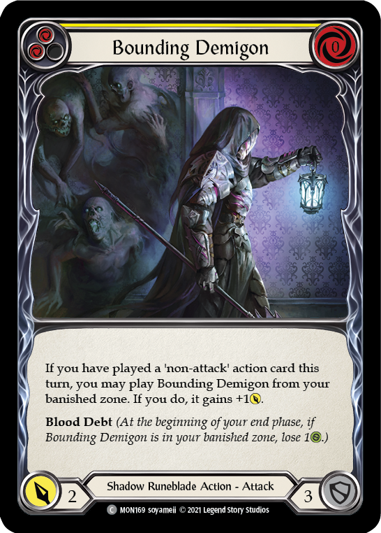 Flesh and Blood TCG | Bounding Demigon (Yellow) [MON169] (Monarch)  1st Edition Normal | The Nerd Merchant