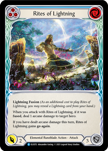 Flesh and Blood TCG | Rites of Lightning (Blue) [ELE072] (Tales of Aria)  1st Edition Normal | The Nerd Merchant