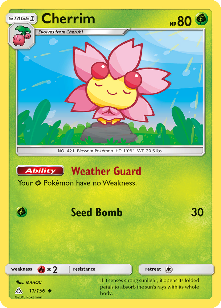 Pokemon | Cherrim (11/156) [Sun & Moon: Ultra Prism] | The Nerd Merchant