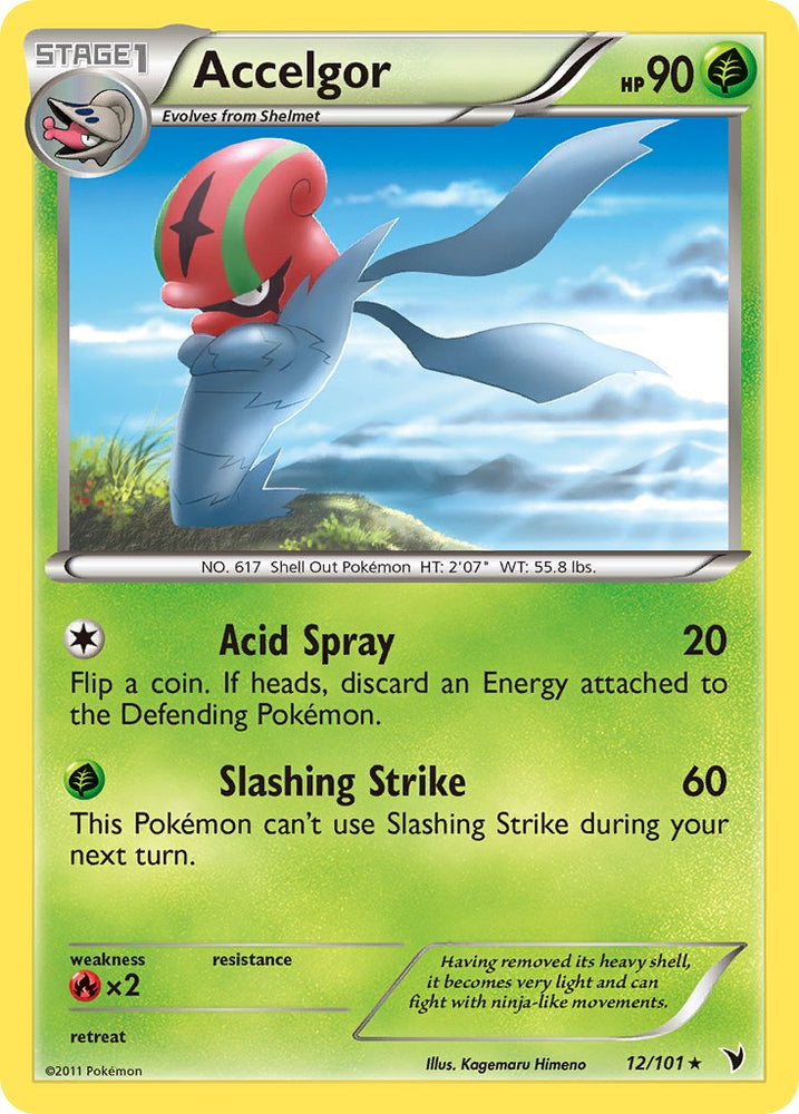 Pokemon | Accelgor (12/101) (Cracked Ice Holo) (Theme Deck Exclusive) [Black & White: Noble Victories] | The Nerd Merchant