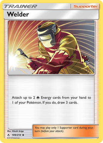Pokemon | Welder (189/214) [Sun & Moon: Unbroken Bonds] | The Nerd Merchant