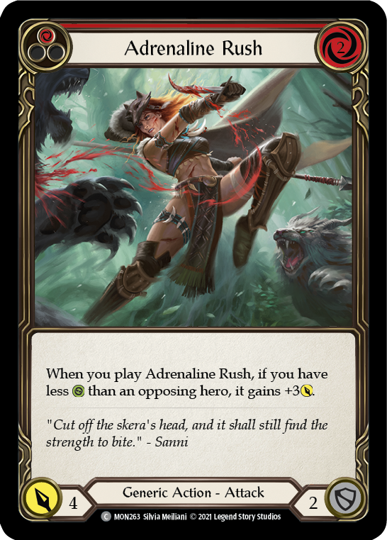Flesh and Blood TCG | Adrenaline Rush (Red) [MON263] (Monarch)  1st Edition Normal | The Nerd Merchant