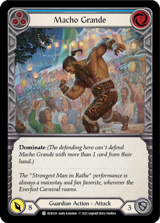 Flesh and Blood TCG | Macho Grande (Blue) [EVR029] (Everfest)  1st Edition Normal | The Nerd Merchant