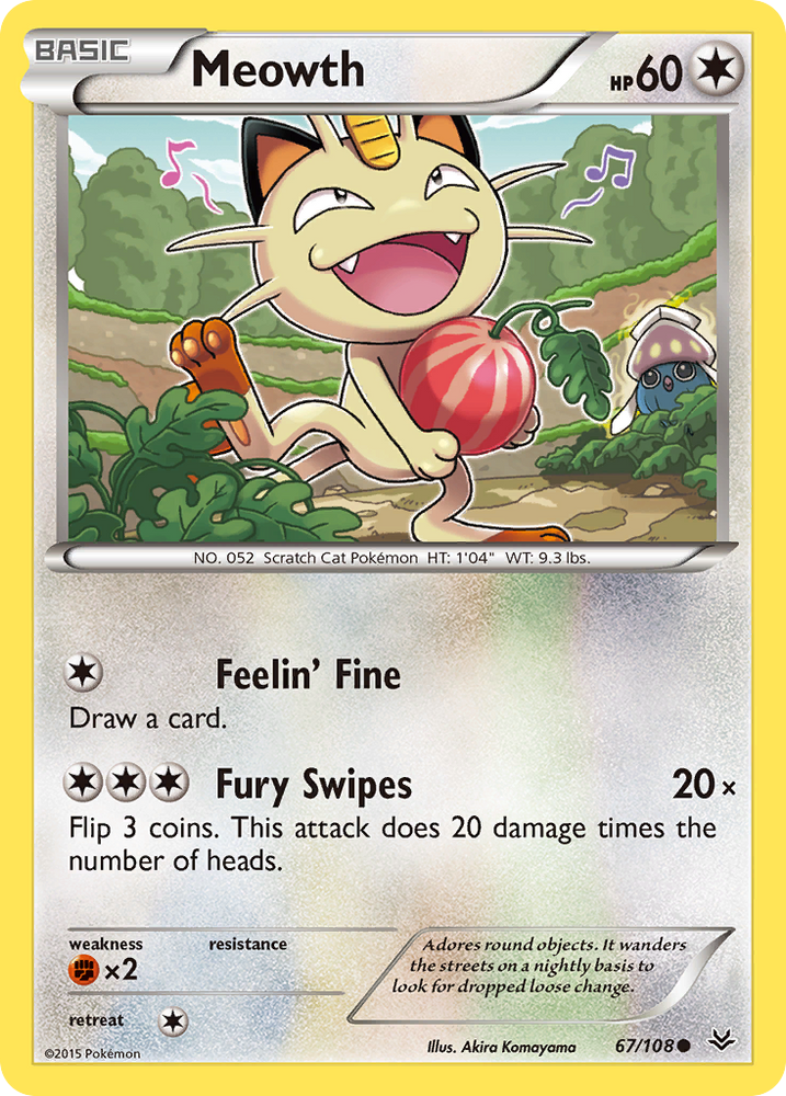 Pokemon | Meowth (67/108) [XY: Roaring Skies] | The Nerd Merchant