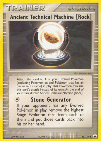 Pokemon | Ancient Technical Machine [Rock] (85/101) [EX: Hidden Legends] | The Nerd Merchant