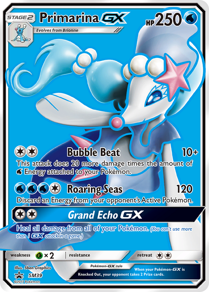 Pokemon | Primarina GX (SM39) [Sun & Moon: Black Star Promos] | The Nerd Merchant