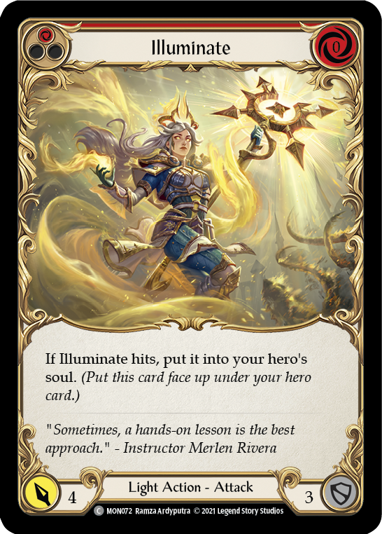 Flesh and Blood TCG | Illuminate (Red) [MON072-RF] (Monarch)  1st Edition Rainbow Foil | The Nerd Merchant