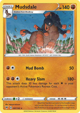 Pokemon | Mudsdale (097/185) [Sword & Shield: Vivid Voltage] | The Nerd Merchant