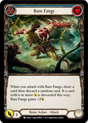 Flesh and Blood TCG | Bare Fangs (Blue) [EVR010] (Everfest)  1st Edition Rainbow Foil | The Nerd Merchant