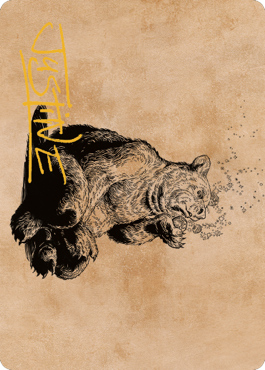 Magic | Wilson, Refined Grizzly Art Card (Gold-Stamped Signature) [Commander Legends: Battle for Baldur's Gate Art Series] | The Nerd Merchant