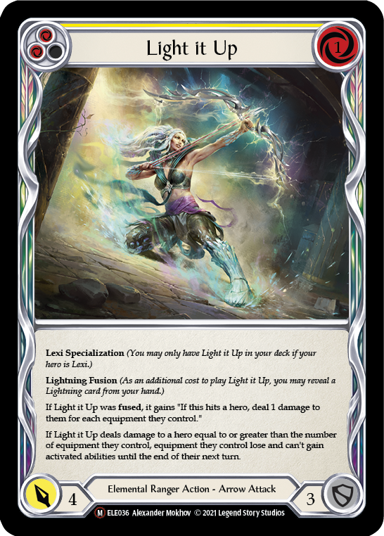 Flesh and Blood TCG | Light it Up [U-ELE036] (Tales of Aria Unlimited)  Unlimited Rainbow Foil | The Nerd Merchant