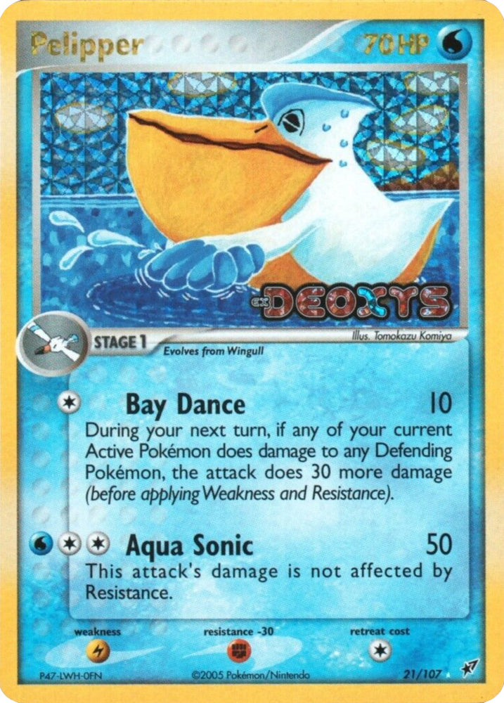 Pokemon | Pelipper (21/107) (Stamped) [EX: Deoxys] | The Nerd Merchant
