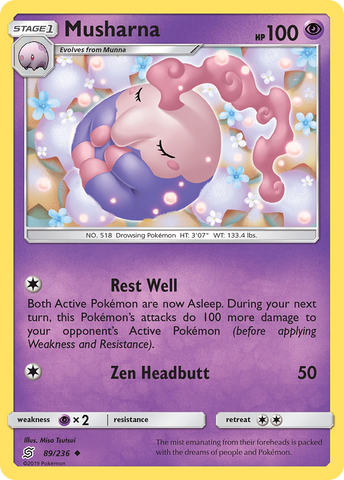 Pokemon | Musharna (89/236) [Sun & Moon: Unified Minds] | The Nerd Merchant