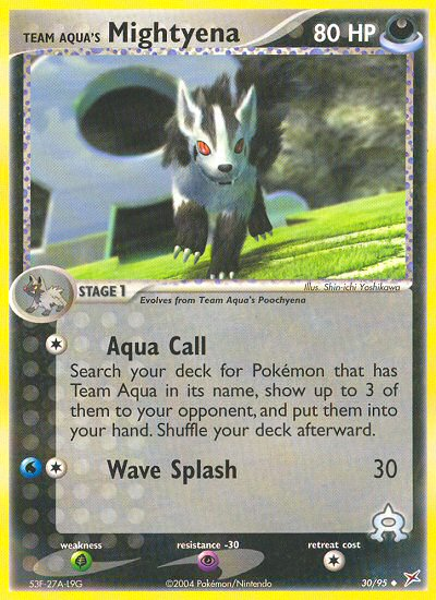 Pokemon | Team Aqua's Mightyena (30/95) [EX: Team Magma vs Team Aqua] | The Nerd Merchant